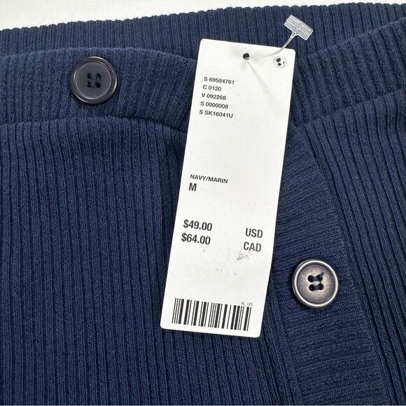 NWT Urban Outfitters Women's Size Medium Claira Side Button Mini Skirt Navy Blue - Picture 11 of 11
